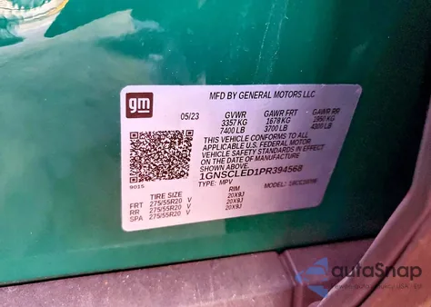 2023 Chevrolet Tahoe C1500 z USA, uszkodzony, nr VIN 1GNSCLED1PR394568